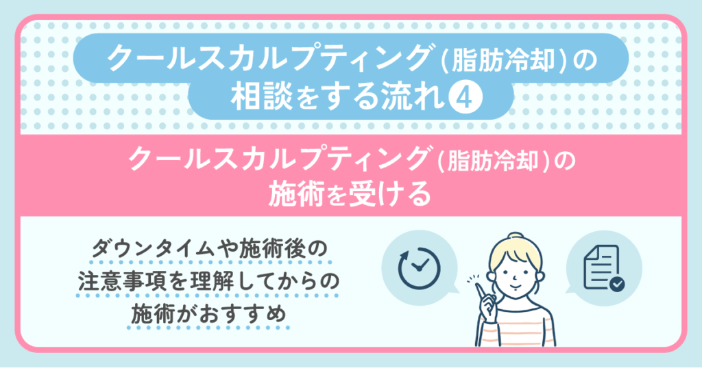 クールスカルプティング(脂肪冷却)の施術を受ける