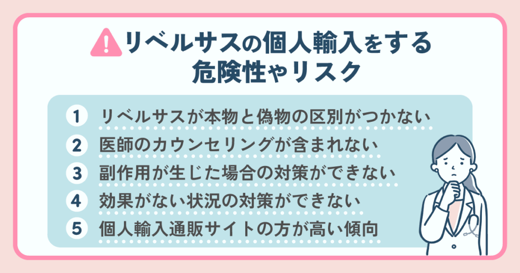 リベルサスの個人輸入をする危険性やリスク